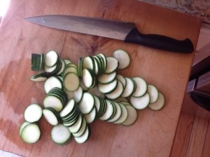 sliced zucchini